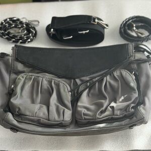 Stylish Gray and Black Shoulder Bag